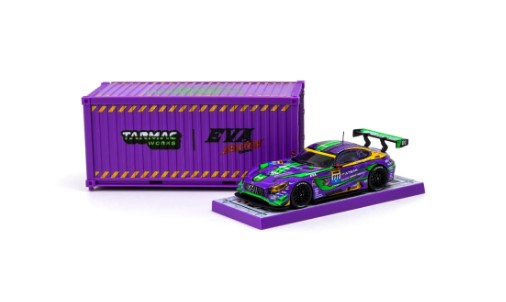 T64-008-EVA17 TARMAC WORKS 1:64 Mercedes AMG EVA Racing GT3 With Container