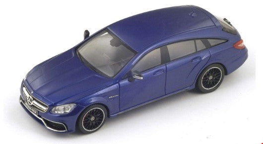 S1081 SPARK 1:43 Mercedes Benz CLS 63 AMG Shooting Brake 2014 BLUE model cars