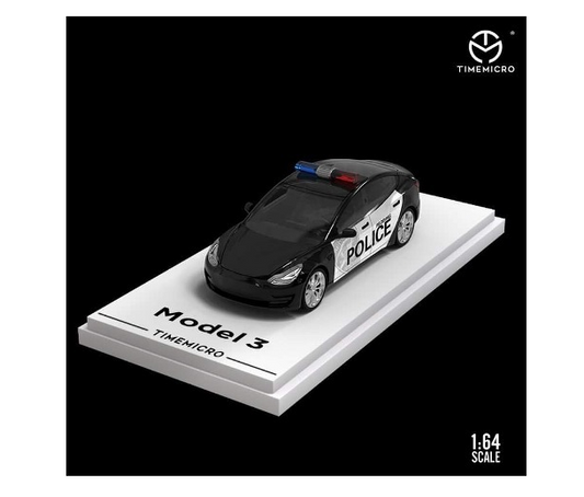 TM Time Micro 1:64 Tesla Model 3 police story police