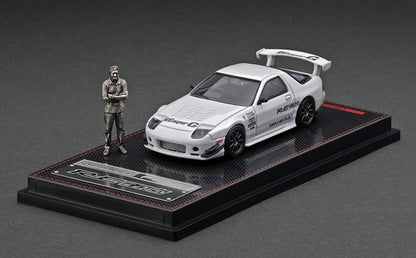 IG2500 ignition model 1:64 Mazda RX-7 (FC3S) RE Amemiya White With Mr.Amemiya Metal Figure