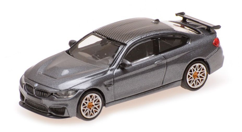 870027107 MINICHAMPS 1:87 BMW M4 GTS 2016 Gray Metallic / Orange Wheels