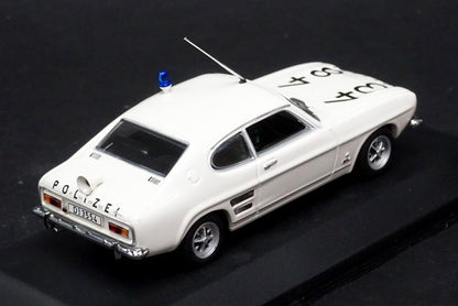 1:43 MINICHAMPS 430085590 Ford Capri AUTOBAHNPOLIZEI DUSSELDORF Highway Police Dusseldorf