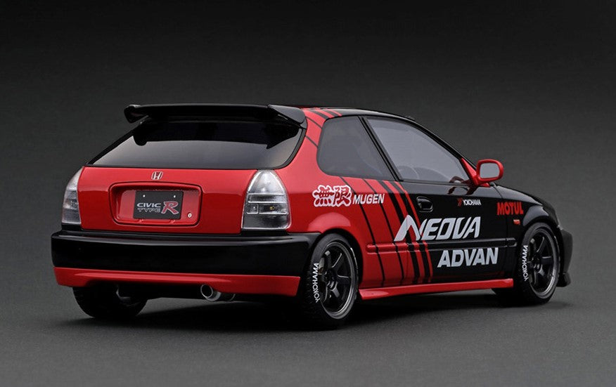 IG2679 ignition model 1:18 Honda Civic (EK9) Type R Black/Red