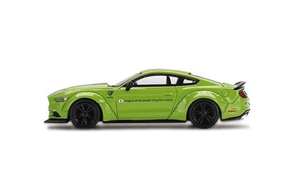 MC139-GN TSM MINI-GT 1:64 LBWK Limited Ford Mustang Grabber Lime LB-WORKS Ford Mustang Grabber Lime Blister Pack