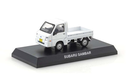 K07114WK KYOSHO 1:64 KYOSHO MINI CAR & BOOK No.08 Subaru Sambar (White)