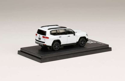 HJ641050BWR Hobby JAPAN 1:64 Toyota Land Cruiser (JA300W) GR SPORT Precious White Pearl / Black w/Dark Red interior