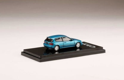 HJ641017GG Hobby JAPAN 1:64 Honda Civic EG6 SiR II Tahitian Green Pearl with Engine Display model