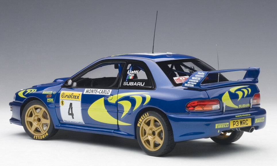 89791 AUTOart 1:18 Subaru Impreza WRC 1997 #4 Monte Carlo Rally Winner