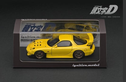 IG2869 ignition model 1:43 Mazda INITIAL D Mazda RX-7 (FD3S) Yellow