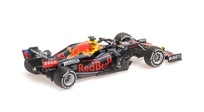 410212333 MINICHAMPS 1:43 Honda Red Bull Racing RB16B M. Verstappen Abu Dhabi GP 2021 Winner World Champion with Pit Board