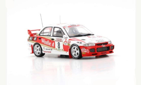 S6513 SPARK 1:43 Mitsubishi Lancer Evo 3 #8 Rally San Remo 1996 Didier Auriol/Denis Giraudet