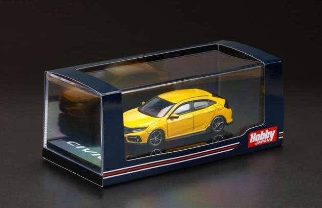 HJ642018AY Hobby JAPAN 1:64 Honda Civic Hatchback (FK7) 2020 Yellow (Custom Color)