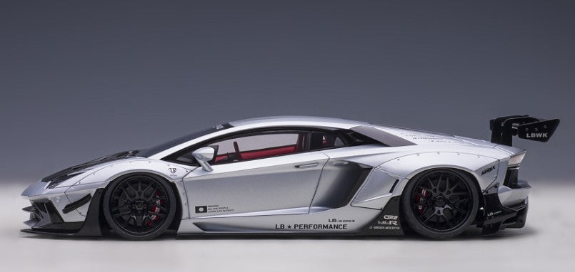 79181 AUTOart 1:18 Lamborghini Liberty Walk LB-WORKS Aventador Metallic Silver