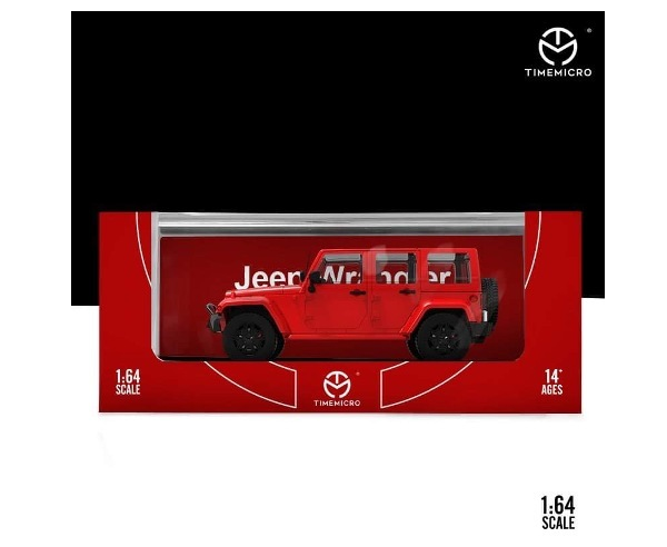 TM Time Micro 1:64 Jeep Wrangler Rubicon Jeep WRANGLER RUBICON Red