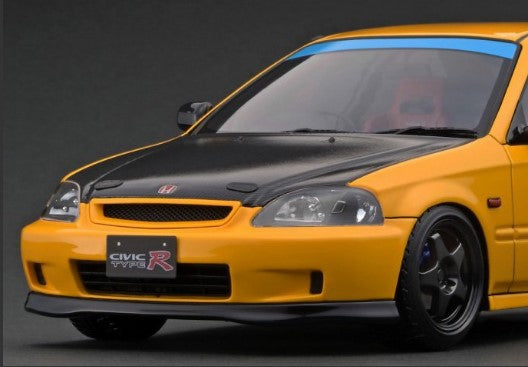 IG2676 ignition model 1:18 Honda Civic (EK9) Type R Yellow