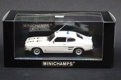 1:43 MINICHAMPS 430085590 Ford Capri AUTOBAHNPOLIZEI DUSSELDORF Highway Police Dusseldorf