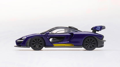 MGT00127-R TSM MINI-GT 1:64 McLaren Senna Purple/Yellow RHD