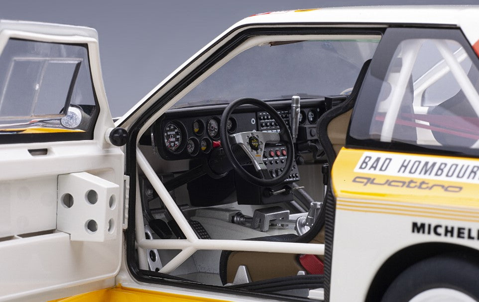 88602 AUTOart 1:18 Audi Sport Quattro S1 WRC 1986 #6 Mikkola / Hertz Monte Carlo