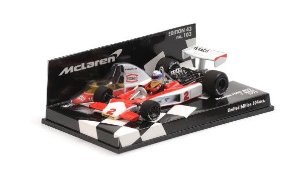 530754302 MINICHAMPS 1:43 McLaren Ford M23 J.Mass 1975 with engine model car