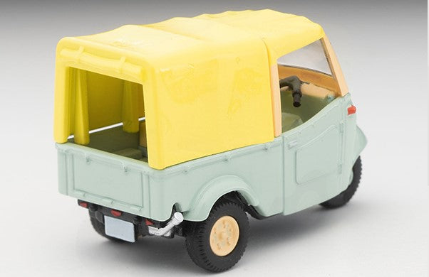 LV-143d TOMYTEC 1:64 DAIHATSU Midget Yellow Green/Beige with Figure