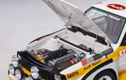 88602 AUTOart 1:18 Audi Sport Quattro S1 WRC 1986 #6 Mikkola / Hertz Monte Carlo