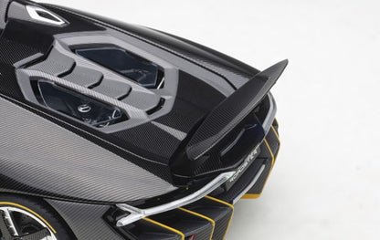 79119 AUTOart 1:18 Lamborghini Centenario Roadster Carbon Black / Yellow Accent