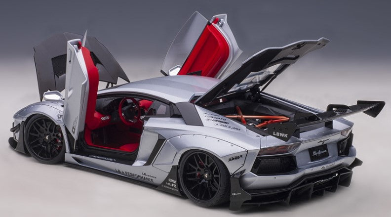 79181 AUTOart 1:18 Lamborghini Liberty Walk LB-WORKS Aventador Metallic Silver