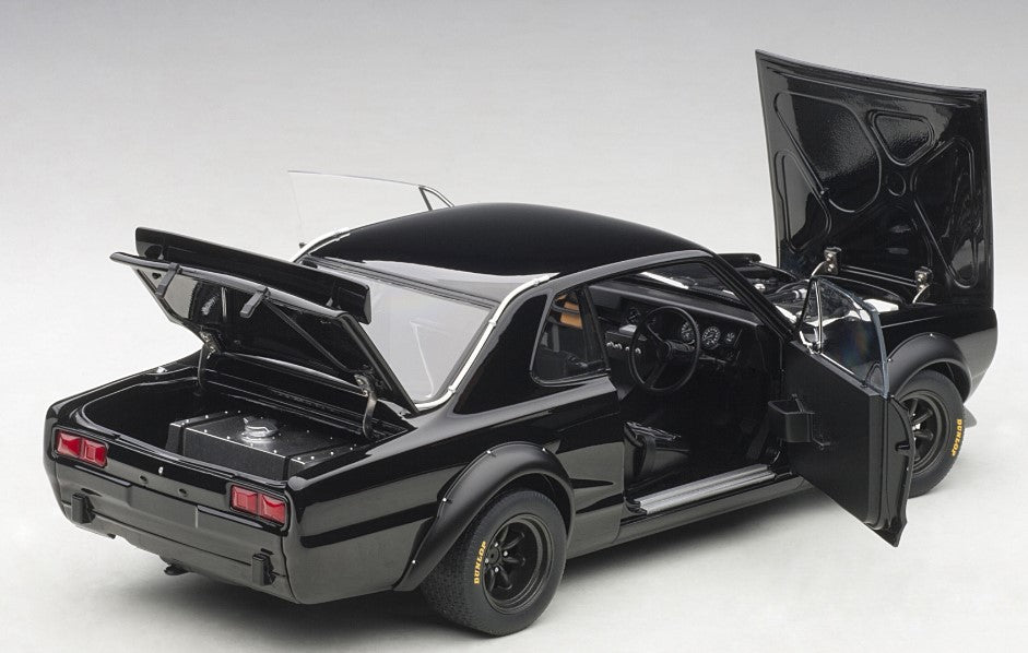 87278 AUTOart 1:18 Nissan Skyline GT-R KPGC10 Racing 1972 Black model cars