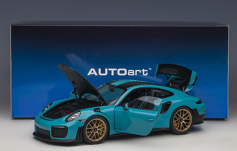 78175 AUTOart 1:18 Porsche 911 991.2 GT2 RS Weissach Package Blue Carbon Black