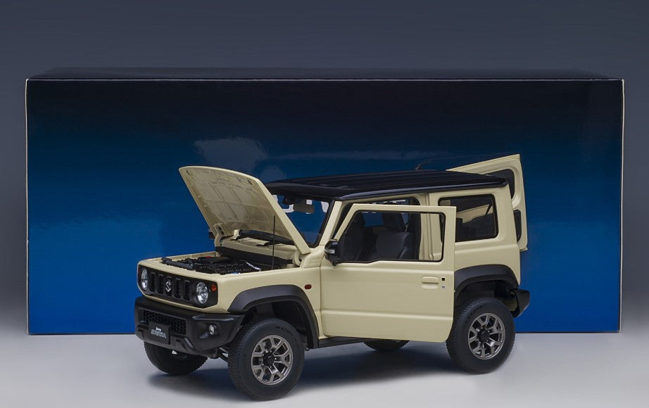 78510 AUTOart 1:18 Suzuki Jimny Sierra JB74 Ivory Metallic/Black Roof model car