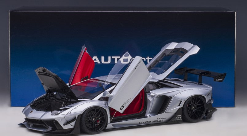 79181 AUTOart 1:18 Lamborghini Liberty Walk LB-WORKS Aventador Metallic Silver