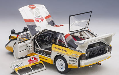 88503 AUTOart 1:18 Audi Sporttro S1 WRC 1985 #5 Roll / Gist Dolfer Sanremo Rally Winner