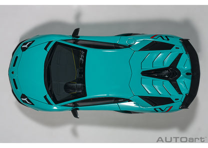 79176 AUTOart 1:18 Lamborghini Aventador SVJ (Turquoise Blue) model car