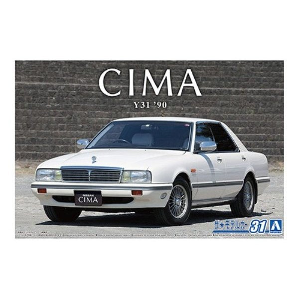 Aoshima The Model Car 31 1:24 64399 Nissan Y31 Cima Type II Limited '90 Plastic model