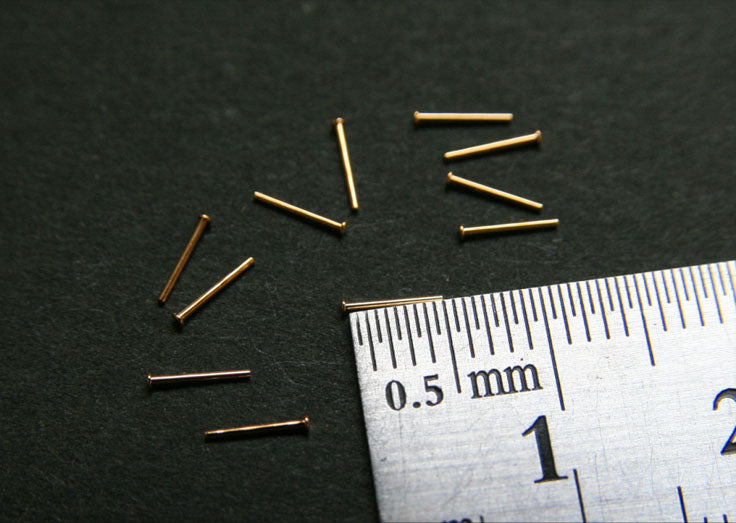 P947 Model Factory HIRO Flat Aluminum Rivet [ Head Diameter 0.8mm / Pin Diameter 0.4mm ] Detail Up Parts MFH