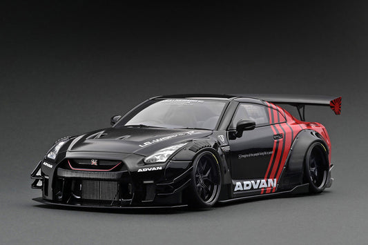 IG2345 ignition model 1:18 LB-WORKS Nissan GT-R R35 type2 ADVAN Black/Red RHD LB original package LBWK LIMITED