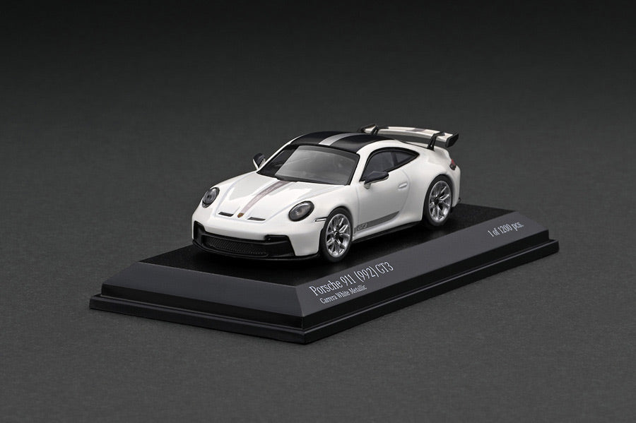 643061009 MINICHAMPS64 1:64 Porsche 911 GT3 (992) 2021 Carrera White Metallic