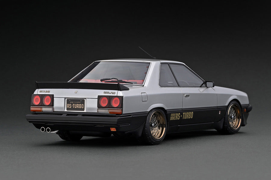 IG2350 ignition model 1:18 Nissan Skyline 2000 RS-Turbo R30 Silver/Black