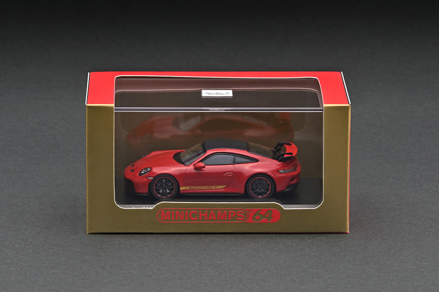 643061010 MINICHAMPS64 1:64 Porsche 911 GT3 (992) 2021 Guards Red